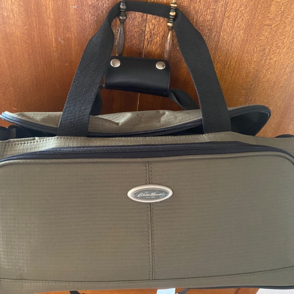 Eddie Bauer Small Travel Carry On Bag Olive Army Green color - Picture 2 of 4